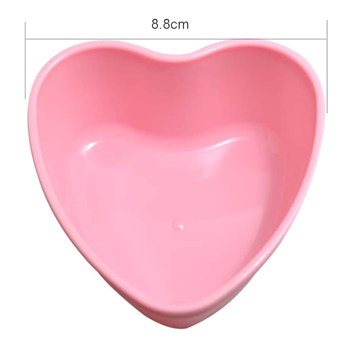 lasenersm 5 Sets Plastic Heart Shaped Facial Mask Mixing Bowl with Stirring Spatula Facemask Bowl Mud Mask Mixing Bowl DIY Skin Care Mixing Tool Kit for Lady Women Home Beauty Salon Use, Pink - Image 3