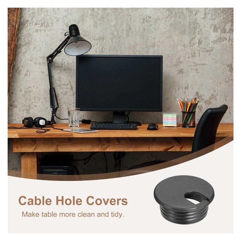 Desk Grommet Cable Hole Cover 38mm 20 Pcs ABS Plastic Wire Cord Organizer - Image 3