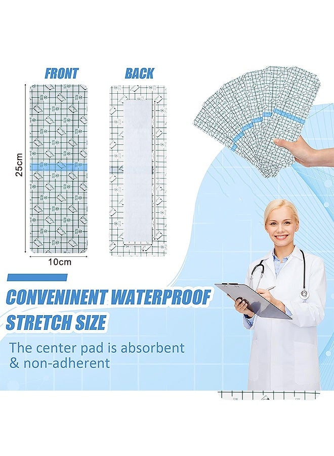 إم إكس إن ضمادة طويلة مقاومة للماء مكونة من 7 قطع، واقيات ندبات الاستحمام، ضمادات غسيل الكلى البريتوني، غطاء الجروح، ضمادة واقية - Image 2