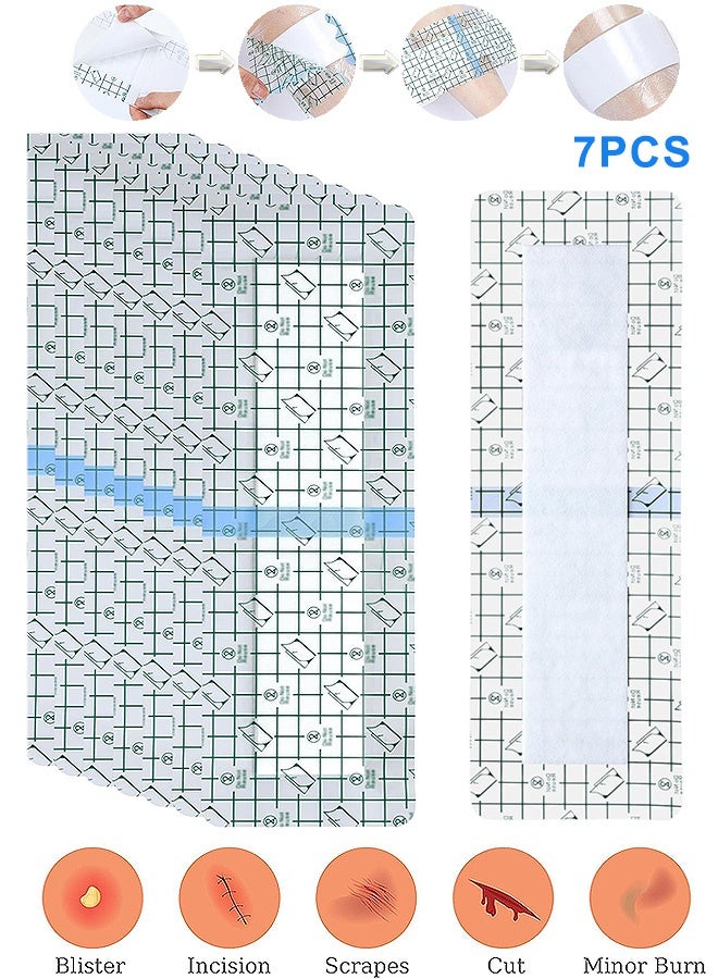 إم إكس إن ضمادة طويلة مقاومة للماء مكونة من 7 قطع، واقيات ندبات الاستحمام، ضمادات غسيل الكلى البريتوني، غطاء الجروح، ضمادة واقية - Image 1