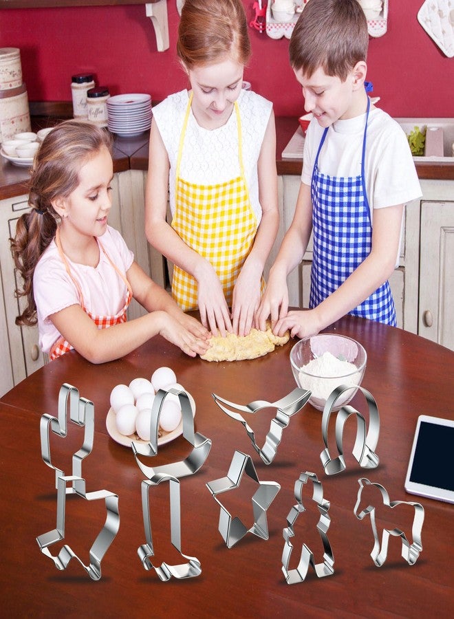 SINGARE 9 Pcs Cowboy Cookie Cutters Set, Stainless Steel Western Cactus Horse Longhorn Cookie Cutters Shapes Biscuit Cutters Molds for Baking Homemade Treats Cowboy Birthday Party Supplies - Image 4