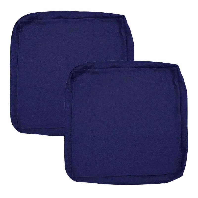 Oslimea Patio Cushion Covers Replacement 20x20x2 inch 4Pack Outdoor Seat Cushion Slipcover Waterproof Outdoor Chair Cushion Covers  Dark Blue - Image 1