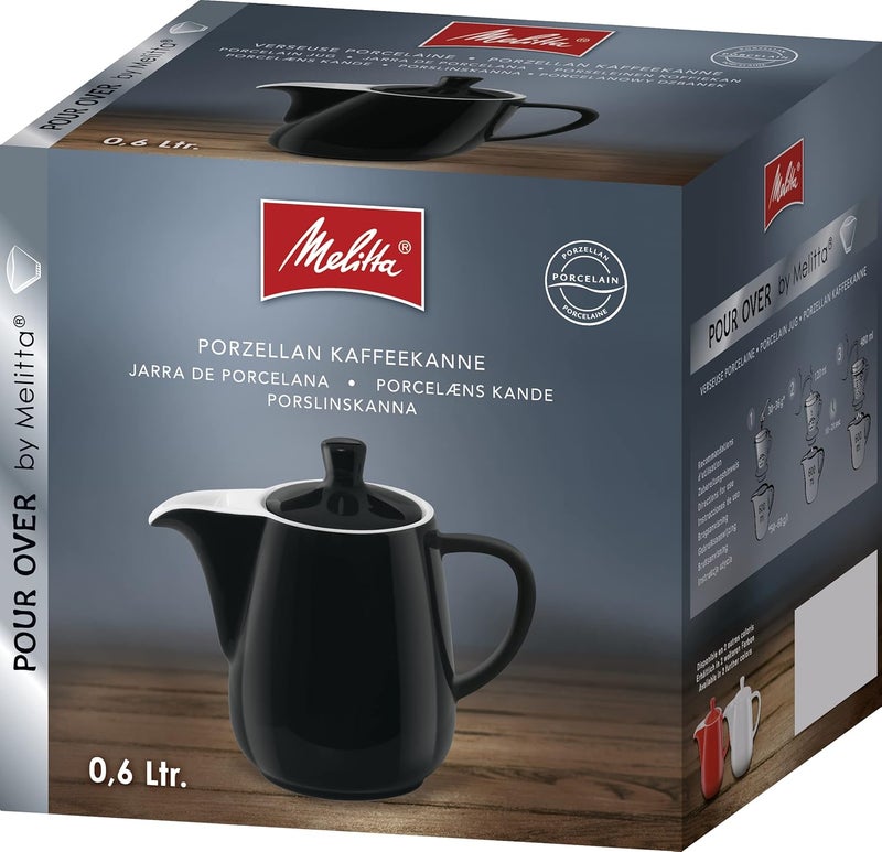 Melitta Porcelain Coffee Pot, 0.6 L, Black - Image 2