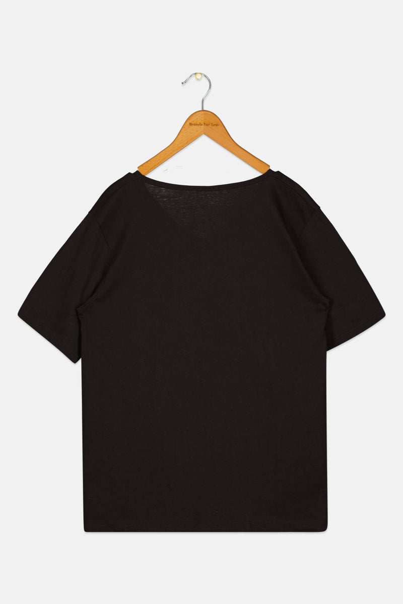 Reebok Kids Girl V Neck Short Sleeve Outdoor T-Shirt, Black - Image 3