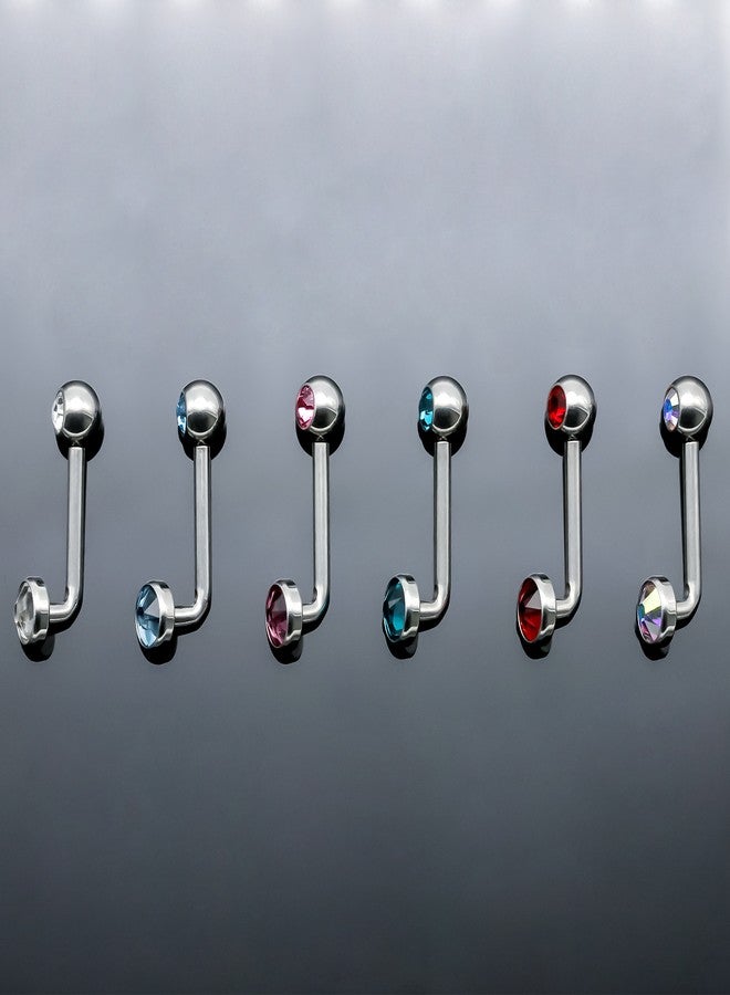 BLISI 14G Solid Titanium Christina Piercing Barbell VCH Ring Bar Genital Jewelry Vertical Hood (Blue Zircon-USA) - Image 4