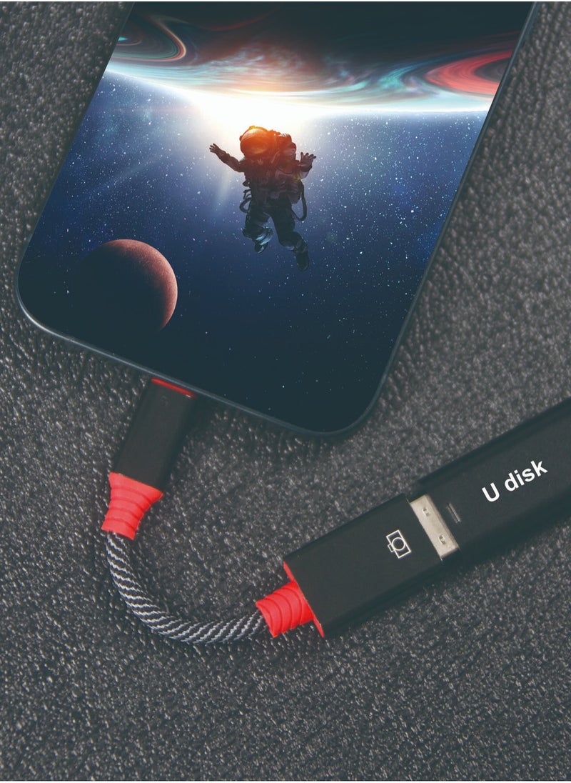 ProOne - ProOne PCO06 USB to Lightning OTG Cable/Adapter/Converter for iPhone iPad - High-Speed Data Transfer, Plug and Play Connectivity, Supports USB Flash Drives, Cameras, Keyboards, and More - Image 1