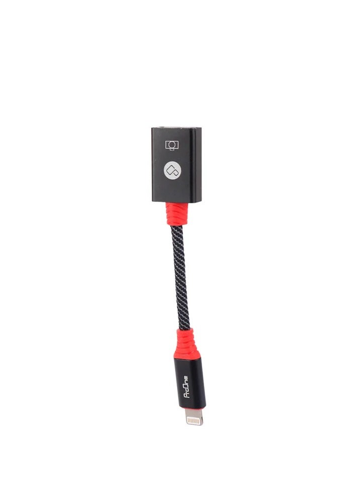 ProOne - ProOne PCO06 USB to Lightning OTG Cable/Adapter/Converter for iPhone iPad - High-Speed Data Transfer, Plug and Play Connectivity, Supports USB Flash Drives, Cameras, Keyboards, and More - Image 1