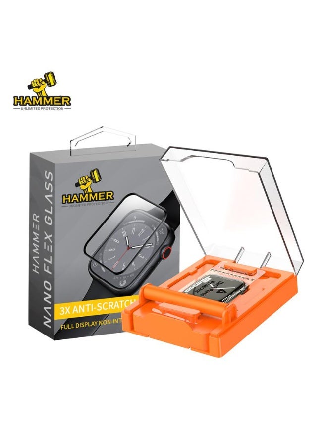هامر لاصقة حماية الشاشة هامر لساعة أبل سيريس 4 مقاس 40 مم سهل التركيب ثلاثية الأبعاد من الزجاج المقوى لساعة  شفاف - Image 5