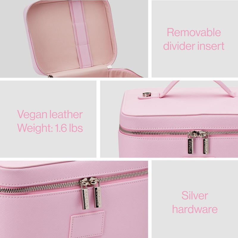 ETOILE - Vanity Case Lavender Pink - Stylish Travel Makeup Bag Organizer with Dividers - Image 4