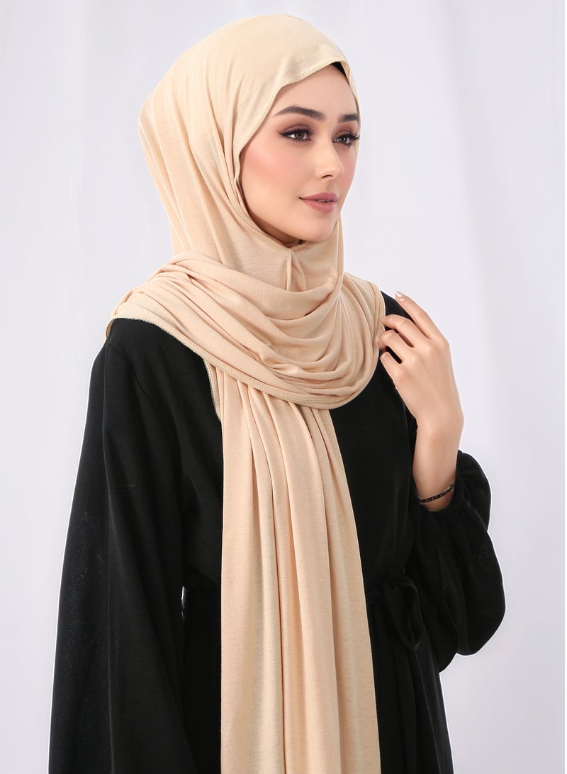 Instant Cotton Hijab Set 3-in-1 Hijabs Scarf Lazy Woman PulloverScarf with Built-in Magnets and Undercap Head Wraps With Model Cap - Image 3