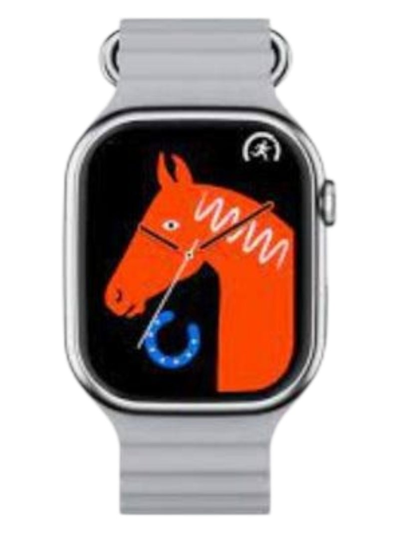 W&O X9 Pro 2 (Super AMOLED) Screen Smart Watch (45mm) Screen | Aluminum Case -Silver - Image 1