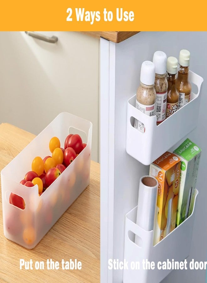 IGUOCY 2 Pcs Kitchen Cabinet Door Organizer,Adhesive Mount Inside Cabinet Door Storage,Under Sink Door Storage Shelf for Kitchen,Bathroom,Office,Garage,Craft Room (White) - Image 5