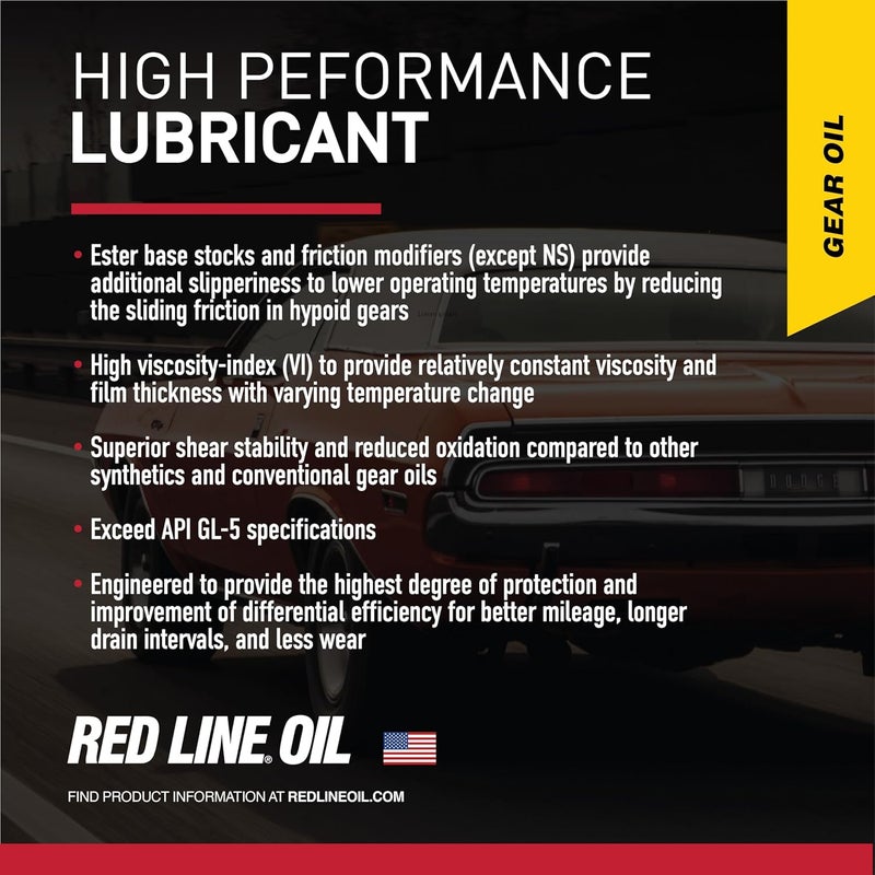 Red Line 80W140 GL5 Gear Oil - 1 Quart - Image 5