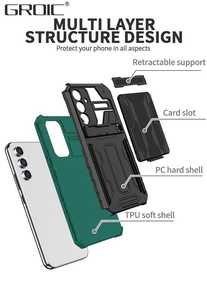 GROIC جراب لهاتف Samsung Galaxy A54، جراب واقٍ مقاوم للصدمات ومتين بدرجة عسكرية لحماية الهاتف المحمول A54 مع حامل، جراب هاتف Samsung Galaxy A54 مقاس 6.4 بوصة - Image 4
