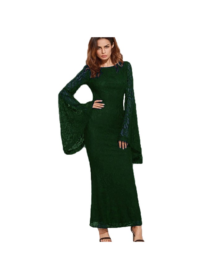 فاشون جروب فستان نسائى طويل من الدانتيل ببطانة