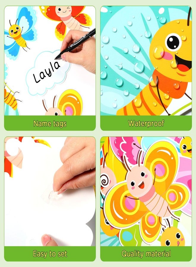 Faccito 98 Pcs Spring Bulletin Board Decorations Set, Spring is in The Air Classroom Decor, Colorful Flower Butterfly Cutouts for Bulletin Board, Seasonal School Nursery Wall Door Teacher Supplies - Image 3