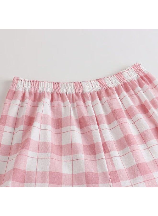 THREEGUN طقم ملابس منزلية للأطفال من ثريغون قطن ناعم بأكمام طويلة وسروال طويل، وردي فاتح 160 - Image 5