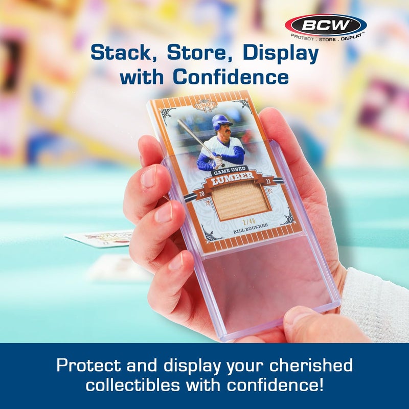 BCW 197 PT. Thick Card Topload Holder - Pack of 10 | Durable Rigid PVC Toploader | Toploaders for Memorabilia, Jersey, Patch, and Relic Cards | Ideal for Collectors and Hobbyists - Image 4