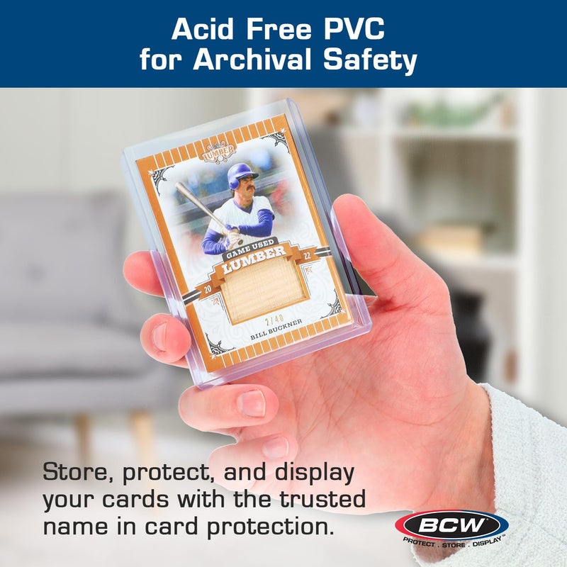 BCW 197 PT. Thick Card Topload Holder - Pack of 10 | Durable Rigid PVC Toploader | Toploaders for Memorabilia, Jersey, Patch, and Relic Cards | Ideal for Collectors and Hobbyists - Image 3