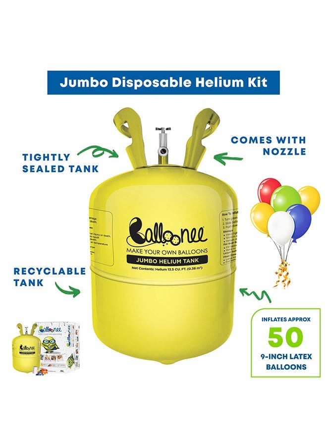 Balloonee Jumbo Disposable Helium Party Kit - (50 Balloons) - Image 5