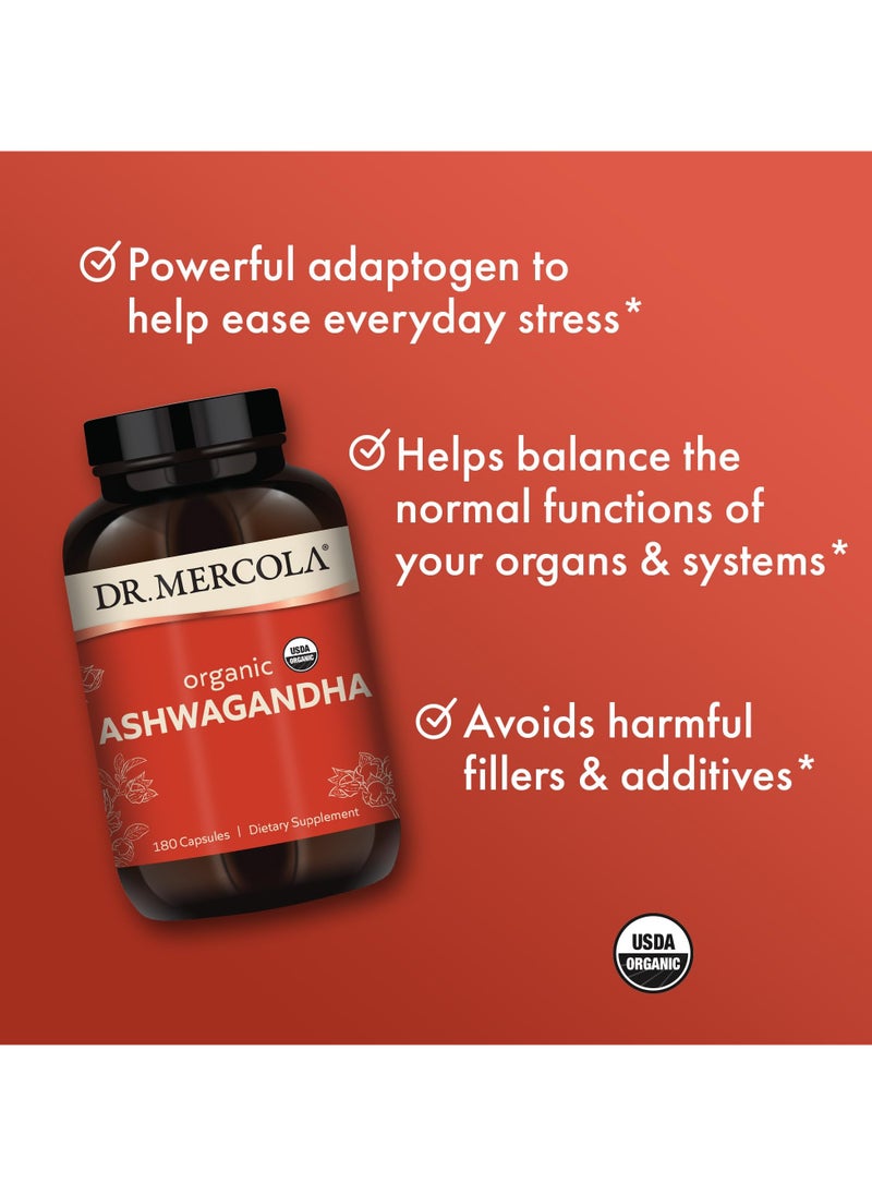 Dr. Mercola Organic Ashwagandha, 180 Capsules, Dietary Supplement  - Image 4