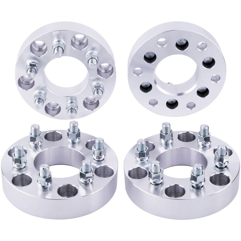 DCVAMOUS 4PC 6x55 to 6x135 Wheel Adapters 15 Inch with 14x15 Studs Compatible with Chevy GMC 6 Lug 6x1397 to 6x135 for Suburban Tahoe Express Silverado Savana Sierra Yukon 1500 20192022 RAM1500