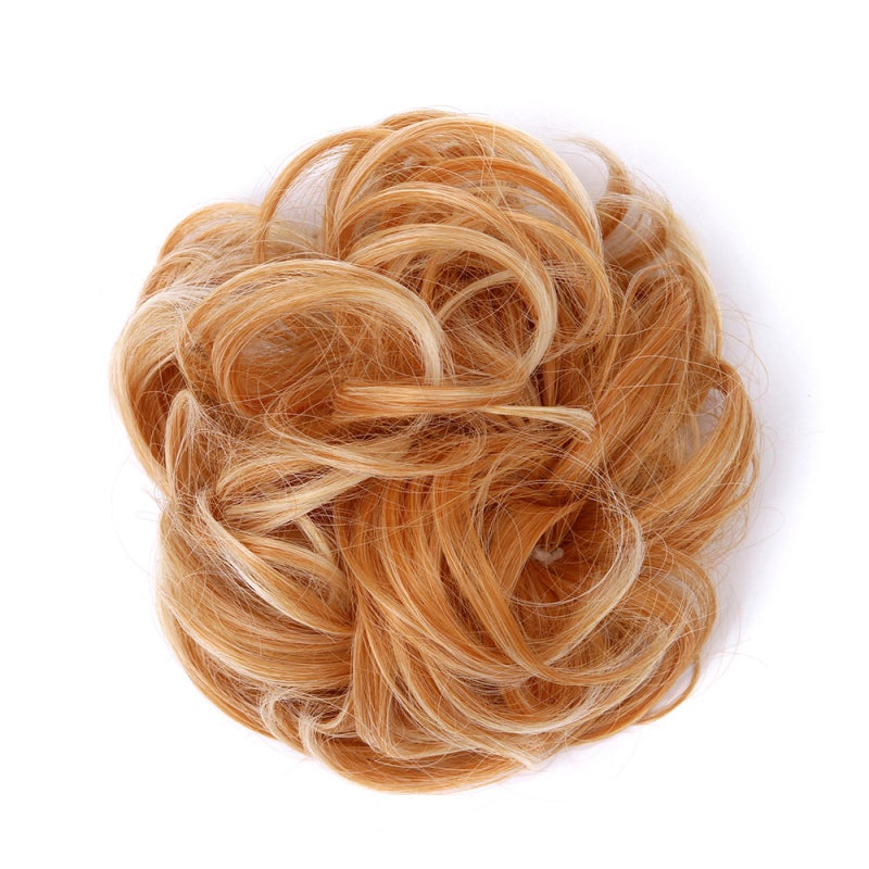 1Pcs Pony Tail Hair Extension Buns Hairpin Wig for Ladies Hairpiece Scrunchies Elastic Wave Curly Synthetic Hairpieces Wrap for Hairs Bun - Image 1