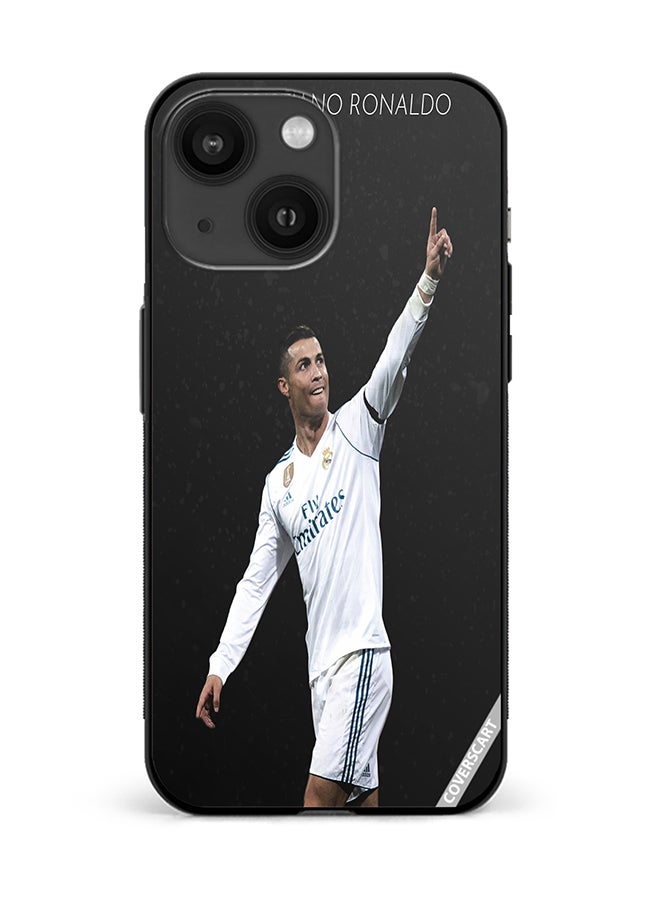 Protective Case Cover For Apple iPhone 13 Ronaldo Design Black