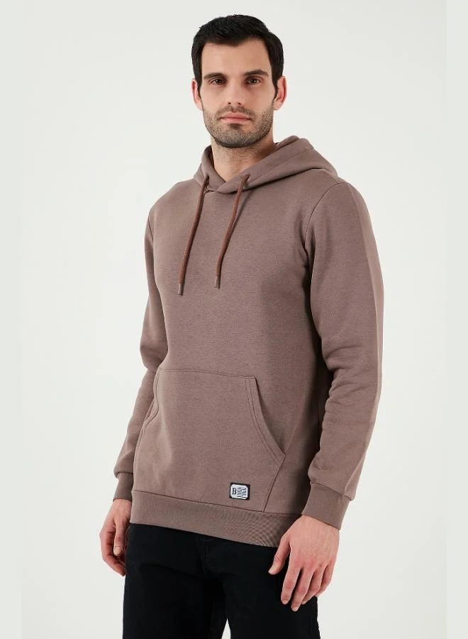 Buratti  Buratti Regular Fit Hooded Sweatshirt with Kangaroo Pocket, Soft Fleece Lining, Men's Sweatshirt 5905281 for Men | Best Price UAE