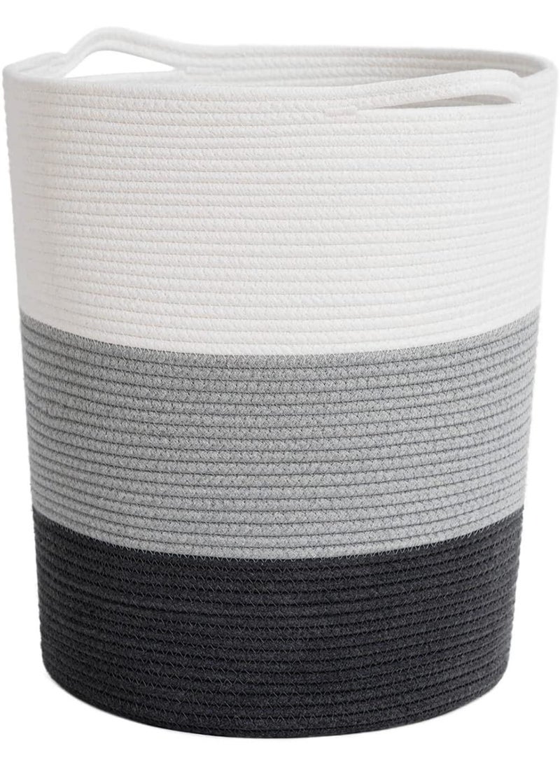 Textile and Beyond Textile and Beyond Boho Home Decor Box Rope Storage Organizer Cotton Basket for Fruits Laundry Toy Gift Hamper Baby Tray Bucket Organizer for Living Room Kitchen Washroom 216 kg  - Image 1