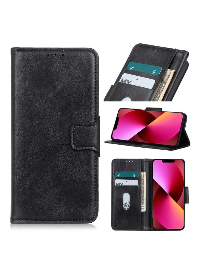 زبون جراب جلدي بتصميم حصان كريزي من ميرين لهاتف آيفون 13 مع حامل وفتحات للبطاقات ومحفظة - Image 1