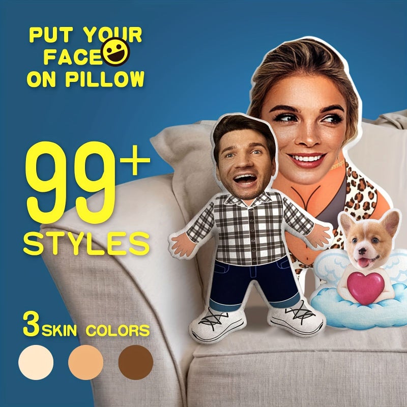 Personalized Face Print Ugly Pillow 15 Cm Custom Double Cushion For Sofa Bed Car Decor - Image 3