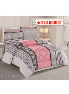 Stargold Super Soft Printed Comforter, 6pcs Set, Microfiber High-Quality Fabric, Stylish and Premium Design, Durable, Ideal For Home Bedroom 240X220CM  - Image 2