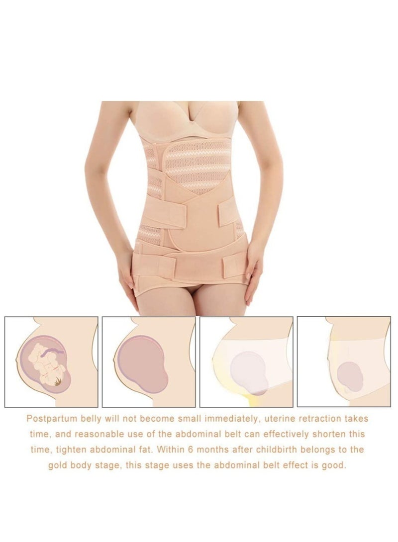 ELTRAZONE 3 in 1 Postpartum Belt - Breathable Postpartum Recovery Postnatal Corset Belt after Pregnancy Maternity, Light skin-L - Image 2