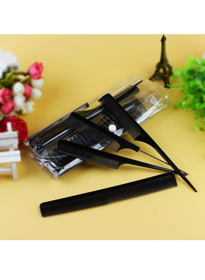 Professional Anti-Static Hair Comb Set Black - Image 4