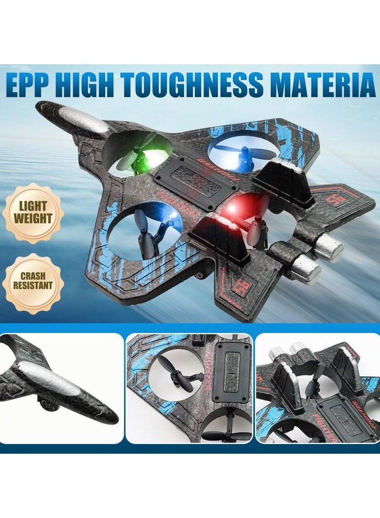 Model airplane jet with lights -360 ° aerial rolling remote-controlled airplane toy, suitable for children, flight toy  - Image 4