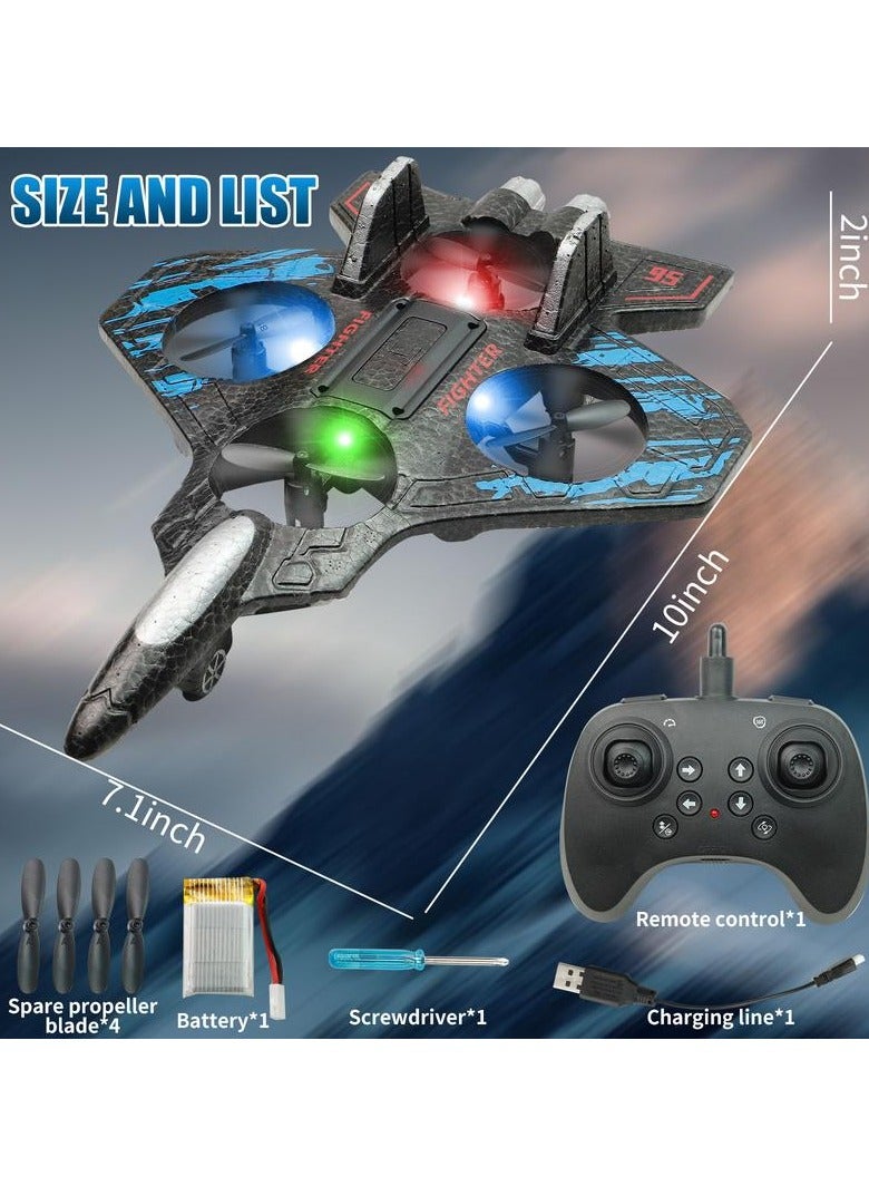 Model airplane jet with lights -360 ° aerial rolling remote-controlled airplane toy, suitable for children, flight toy  - Image 2