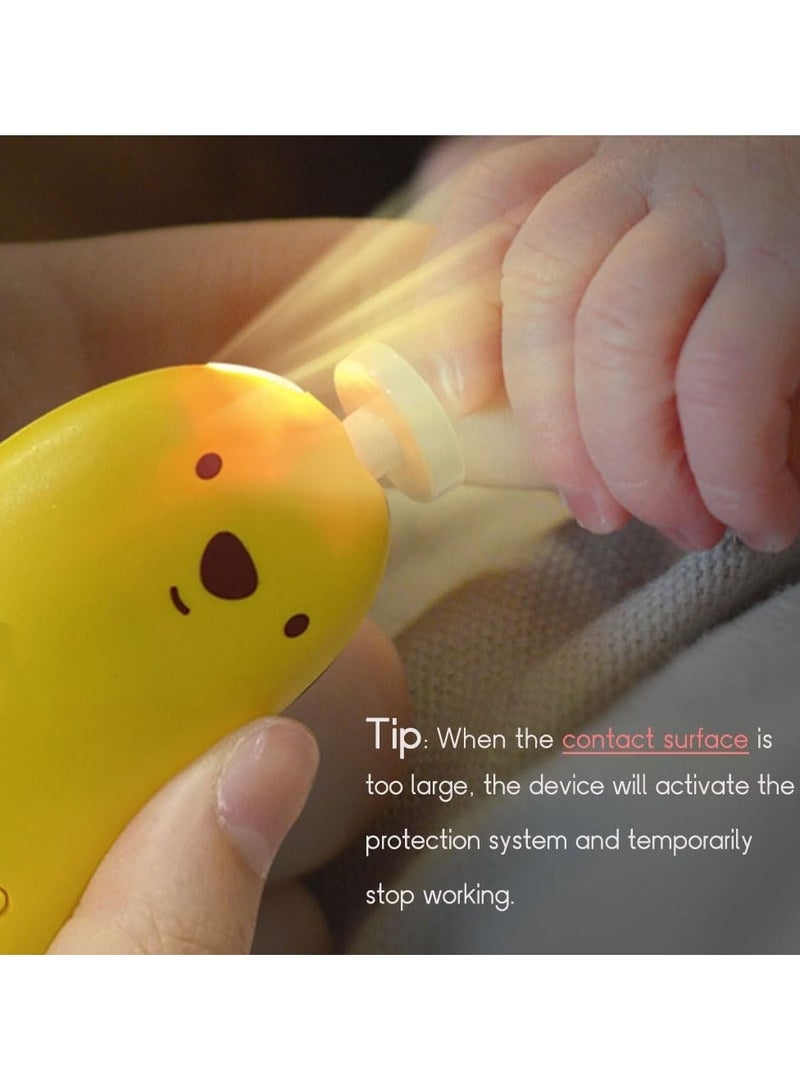 PEI  AN Baby Electric Nail Trimmer, 6-in-1 Baby Nail File Beauty Set, with Warm Light, Active Protection, 2-Speed Hand/Toe Nail Care Trimmer, Suitable for Children and Adults - Image 5