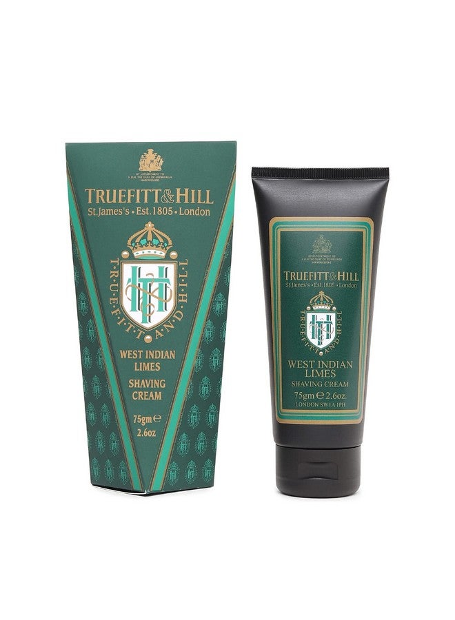 Truefitt & Hill West Indian Lime Shaving Cream For men | 75gm Tube |Best For Oily Skin | Glycerine based |Smooth Razor Glide|Rich Lather|Contains Essential Oils | All Natural - Image 1