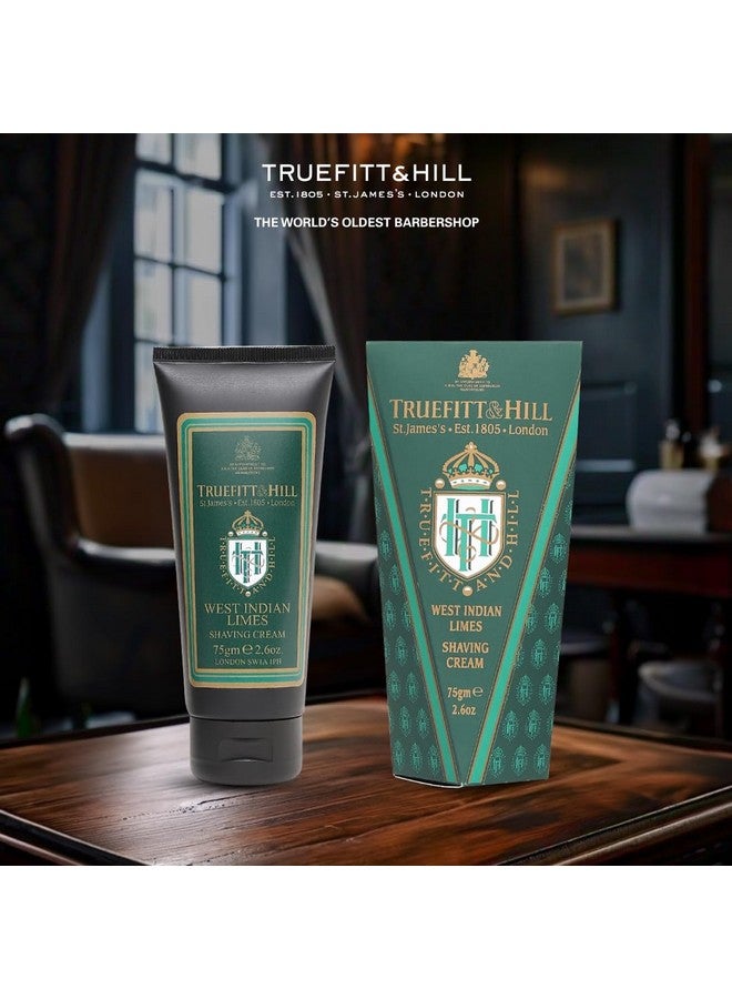 Truefitt & Hill West Indian Lime Shaving Cream For men | 75gm Tube |Best For Oily Skin | Glycerine based |Smooth Razor Glide|Rich Lather|Contains Essential Oils | All Natural - Image 2