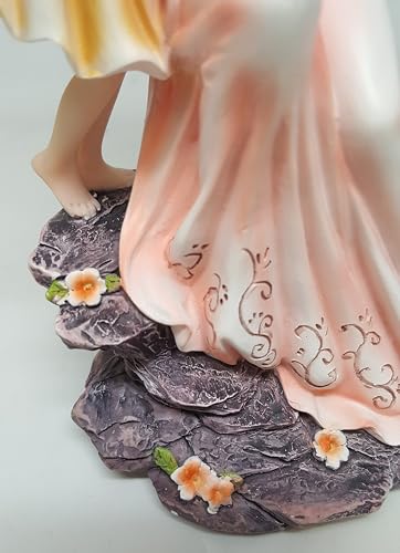 PTC 8.75 Inch Mother and Baby Orange Winged Fairy Statue Figurine - Image 4