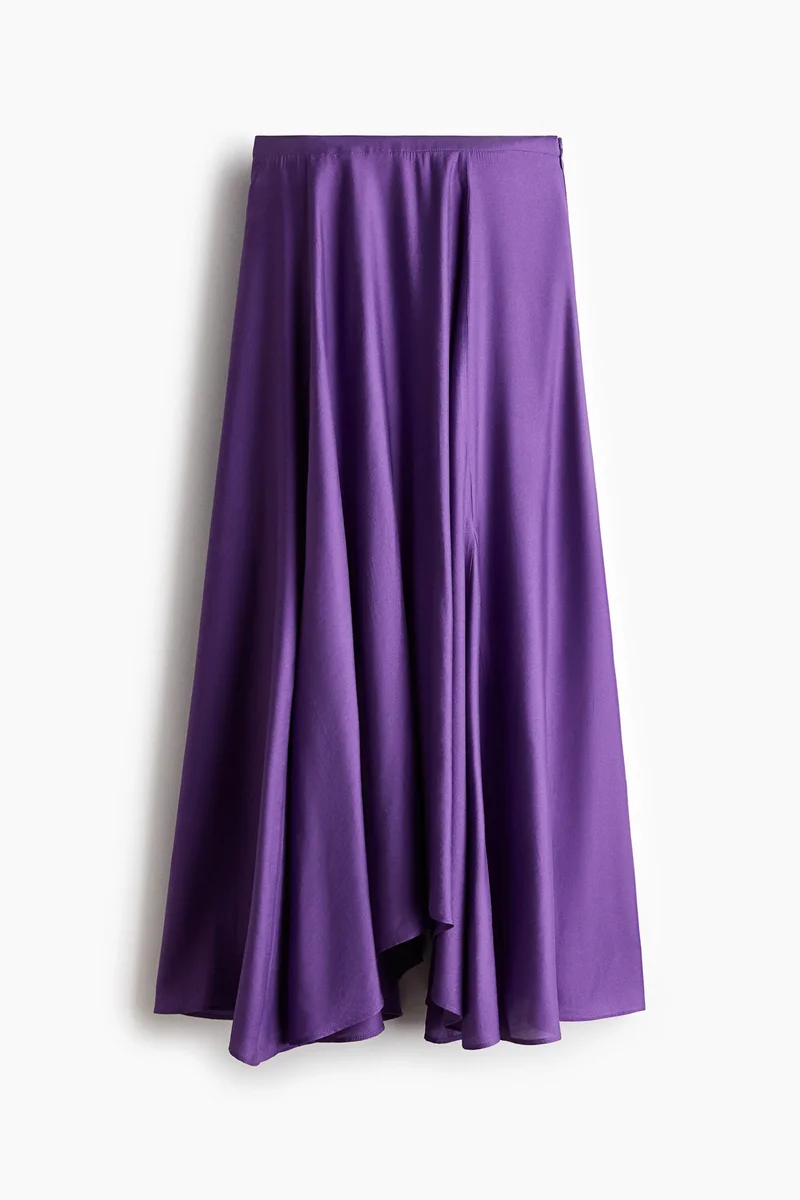 H&M Flared viscose-blend skirt