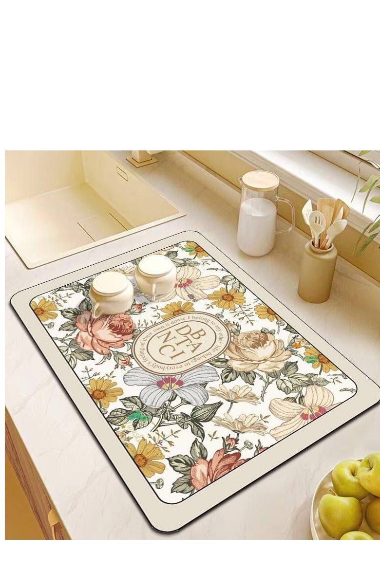 مفرش تجفيف الأطباق فائق الامتصاص ألوان ورسومات عشوائية 30*40 سم - Image 2