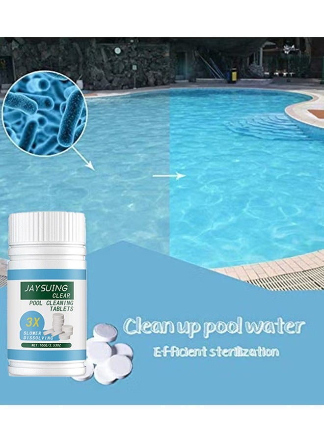 فيستنايت مجموعة تنظيف المسبح من فيست نايت مكونة من عوامة تنظيف و100 قرص تنقية للتخلص من الكلورين - Image 3