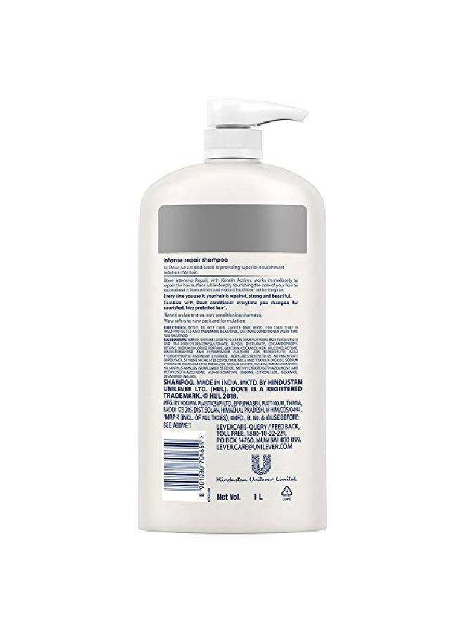 Dove Intense Repair Shampoo 1 L Repairs Dry And Damaged Hair Strengthening Shampoo For Smooth Strong Hair Mild Daily Shampoo For Men Women  - Image 3