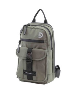 Discovery Discovery SHIELD RPET Polyester Sling Cross Bag Khaki, Durable Lightweight Tablet Protective Outdoor Business College Casual Cross Body Bag With Multi Compartment, RFID Pocket  - Image 2