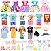 HONLAELLA 29 Pcs Doll Clothes Wilderness Interactive Playset for Mini Girl Dolls 5 Outfits 5 Dresses 4 Shoes 15 Wilderness Adventure Accessories for 53 6 Inch Doll Clothes and Accessories - Image 2