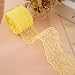 Litchi 45 Yards Yellow Lace Trim Ribbon Roll Lace Fabric for SewingBaby ShowerBirthdayBridal Shower Wedding DecorationGift PackagingBouquetParty Decorations18 inch Width - Image 2
