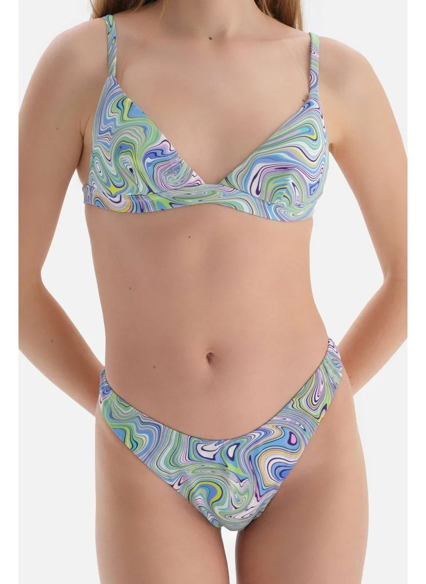 dagi Lila - Green Triangle Small Bikini Top