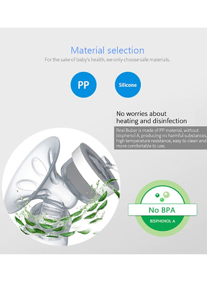 Real Bubee 2-Piece Portable Double Electric Breastfeeding Breast Pump With Baby Bottles - Image 4